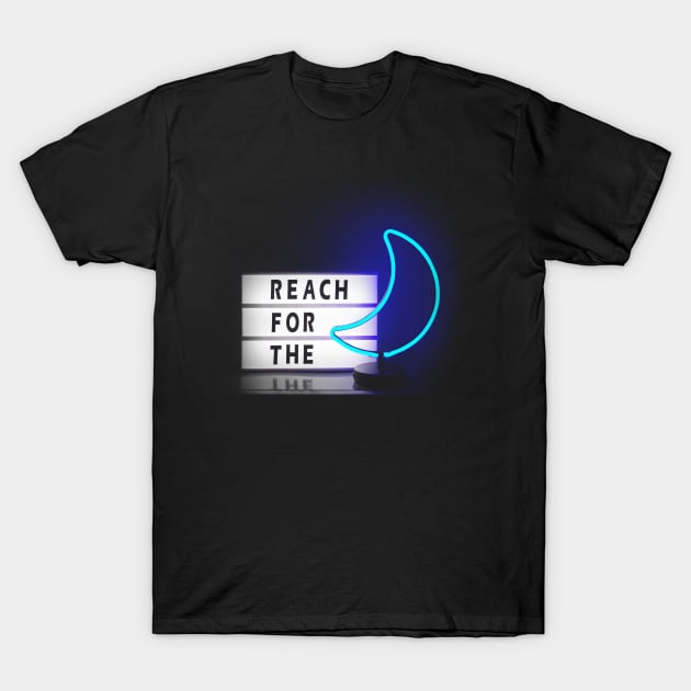 Reach For The Moon NEON T-Shirt by enchantingants